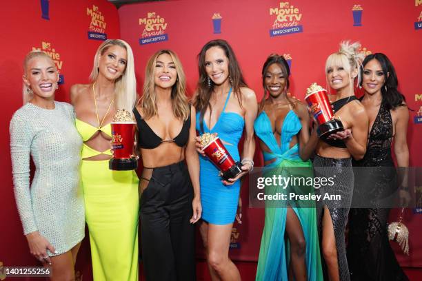 In this image released on June 5, The cast of 'Selling Sunset', winners of Best Docu-Reality Show attend the 2022 MTV Movie & TV Awards: UNSCRIPTED...