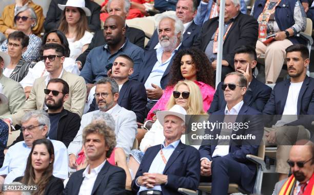 From top, Teddy Riner, below Robert Lewandowski, Marco Verratti and his wife Jessica Aidi, Javier Pastore, below him Stefan Edberg and his wife...