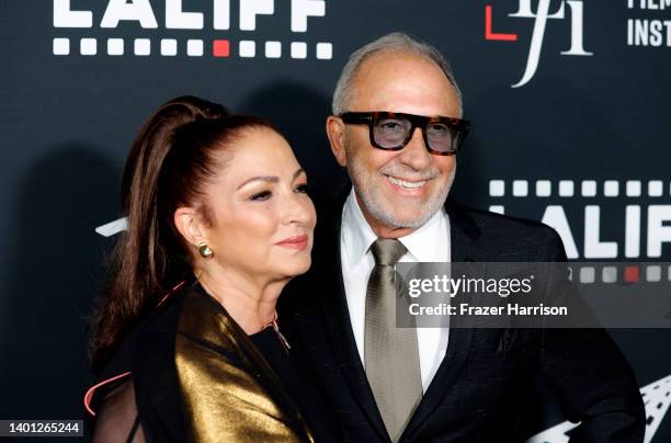 Gloria Estefan, Emilio Estefan attend the 2022 Los Angeles Latino International Film Festival closing night premiere screening of "Father Of The...