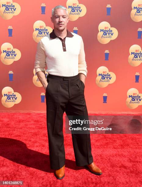 Diplo attends the 2022 MTV Movie & TV Awards at Barker Hangar on June 05, 2022 in Santa Monica, California.