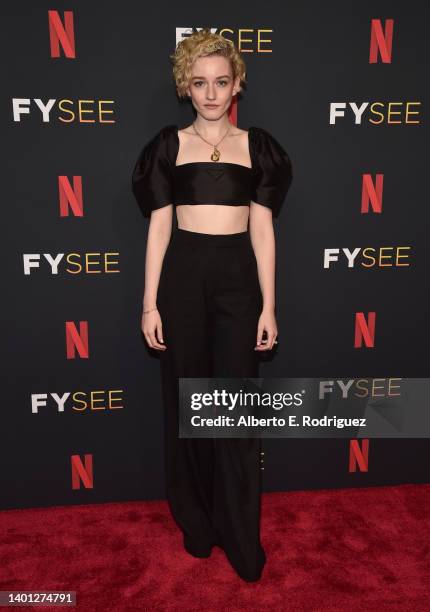 Julia Garner attends "OZARK: The Final Episodes" Los Angeles Special FYSEE Event at Netflix FYSEE At Raleigh Studios on June 05, 2022 in Los Angeles,...