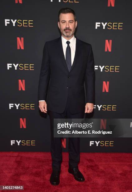Jimmy Kimmel attends "OZARK: The Final Episodes" Los Angeles Special FYSEE Event at Netflix FYSEE At Raleigh Studios on June 05, 2022 in Los Angeles,...