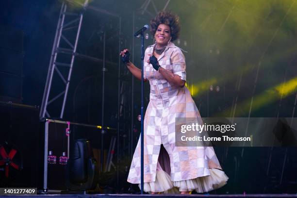 Macy Gray performs during Cross The Tracks Festival 2022 at Brockwell Park on June 05, 2022 in London, England.