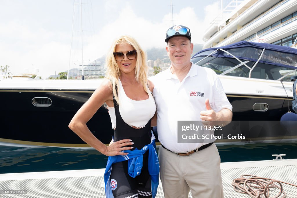 Victoria Silvstedt and Prince Albert II of Monaco attend the Riviera