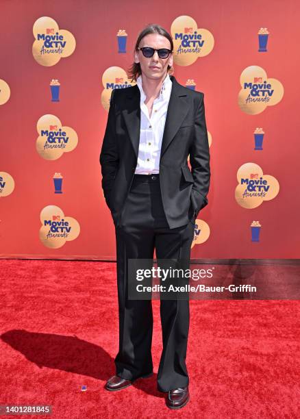 Jamie Campbell Bower attends the 2022 MTV Movie & TV Awards at Barker Hangar on June 05, 2022 in Santa Monica, California.