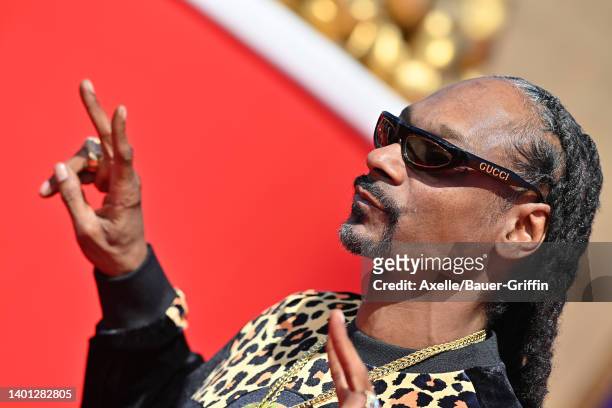 Snoop Dogg attends the 2022 MTV Movie & TV Awards at Barker Hangar on June 05, 2022 in Santa Monica, California.