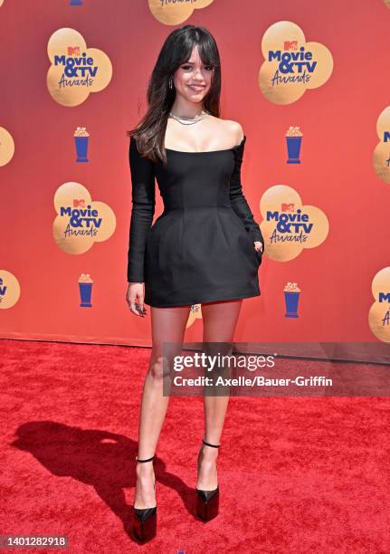 Jenna Ortega attends the 2022 MTV Movie & TV Awards at Barker Hangar on June 05, 2022 in Santa Monica, California.