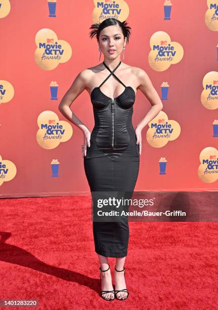 Olivia Rodrigo attends the 2022 MTV Movie & TV Awards at Barker Hangar on June 05, 2022 in Santa Monica, California.