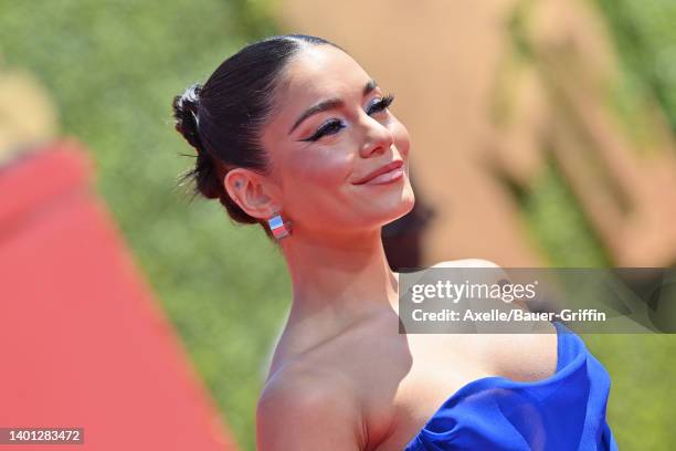 Vanessa Hudgens attends the 2022 MTV Movie & TV Awards at Barker Hangar on June 05, 2022 in Santa Monica, California.