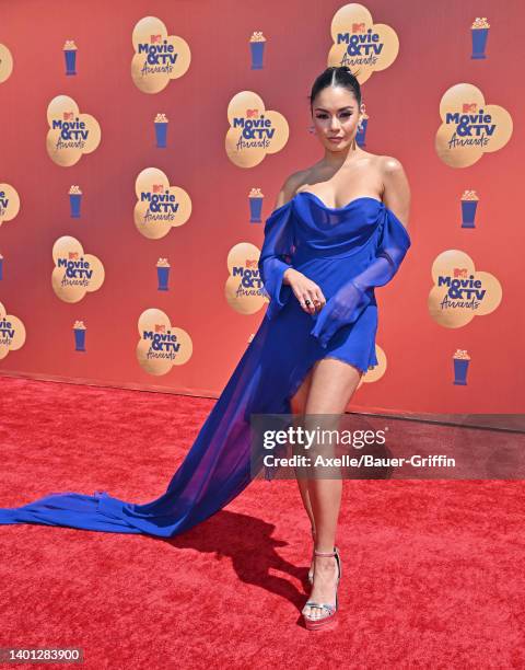 Vanessa Hudgens attends the 2022 MTV Movie & TV Awards at Barker Hangar on June 05, 2022 in Santa Monica, California.