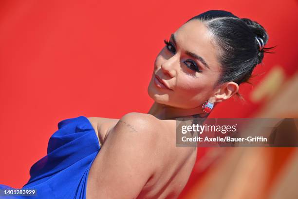 Vanessa Hudgens attends the 2022 MTV Movie & TV Awards at Barker Hangar on June 05, 2022 in Santa Monica, California.