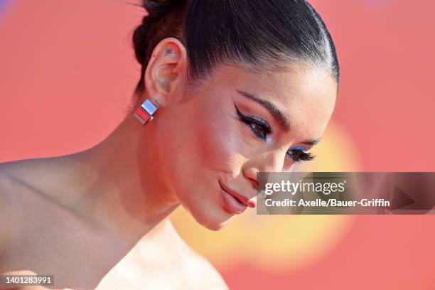 Vanessa Hudgens attends the 2022 MTV Movie & TV Awards at Barker Hangar on June 05, 2022 in Santa Monica, California.