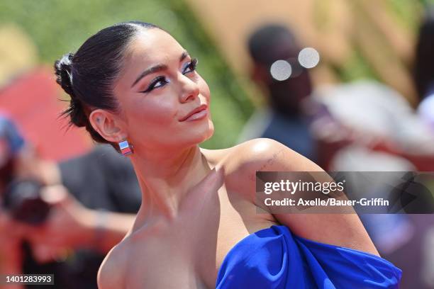 Vanessa Hudgens attends the 2022 MTV Movie & TV Awards at Barker Hangar on June 05, 2022 in Santa Monica, California.