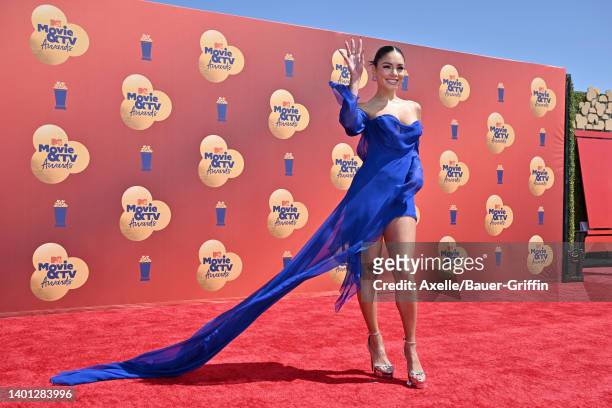 Vanessa Hudgens attends the 2022 MTV Movie & TV Awards at Barker Hangar on June 05, 2022 in Santa Monica, California.