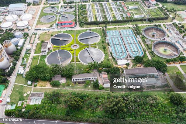urban sewage treatment plant - 浄水 ストックフォトと画像