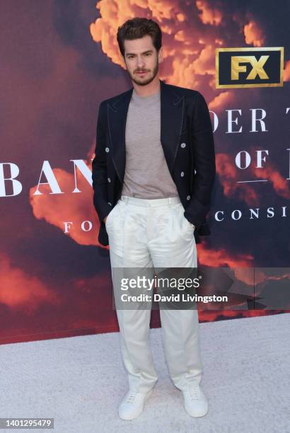 Andrew Garfield attends the Disney FYC event for FX's "Under the Banner of Heaven" at the El Capitan Theatre on June 05, 2022 in Los Angeles,...