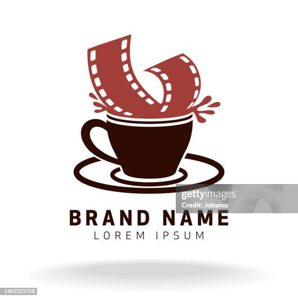 filme und kaffee design brand icon vorlage - chocolate pack stock-grafiken, -clipart, -cartoons und -symbole