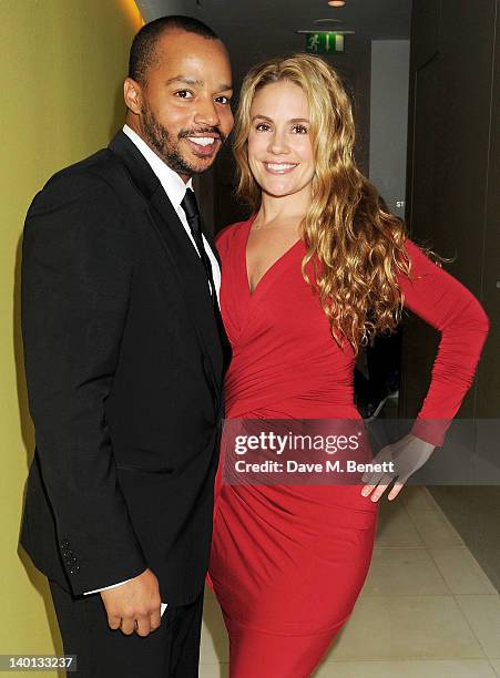 Donald Faison and Cacee Cobb attend an after party celebrating the press night performance of 'All New People' at St Martin's Lane Hotel on February...