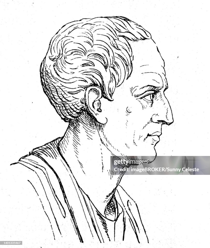 Marcus Tullius Cicero, 106 BC 43 BC Roman philosopher, politician, jurist, orator, political theorist, consul, the History of Ancient Rome, Roman Empire, Italy, digitally restored reproduction from a 19th century original