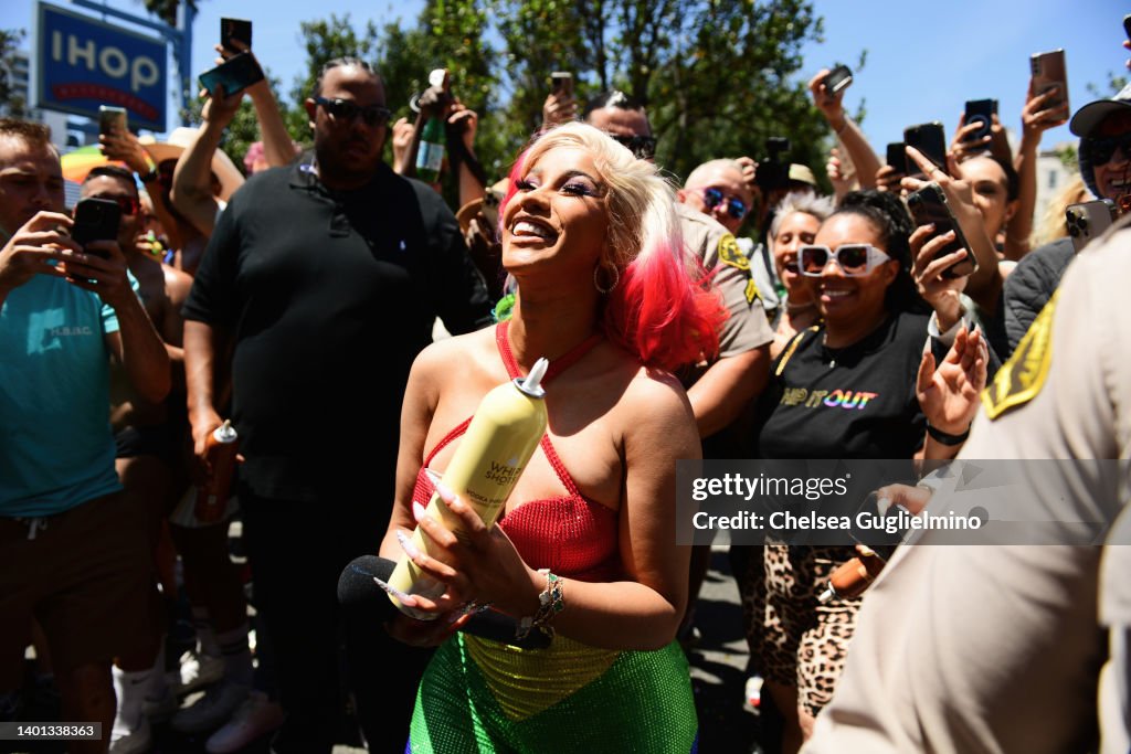 Cardi B attends the City of West Hollywood's Pride Parade on June 05
