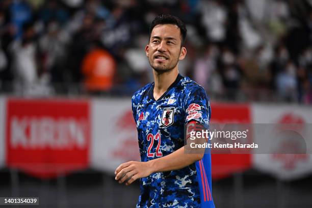 Maya Yoshida of Japan is seen after the international friendly match between Japan and Brazil at National Stadium on June 6, 2022 in Tokyo, Japan.