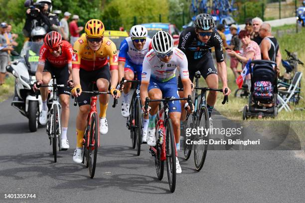 Anthony Delaplace of France and Team Arkéa - Samsic, Anders Skaarseth of Norway and UNO - X Pro Cycling Team, Olivier Le Gac of France and Team...