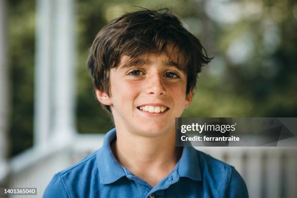 10 year old boy portrait - boy 10 11 stock pictures, royalty-free photos & images