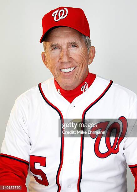 Washington Nationals manager Davey Johnson poses during photo day at Space Coast Stadium on February 28, 2012 in Viera, Florida.