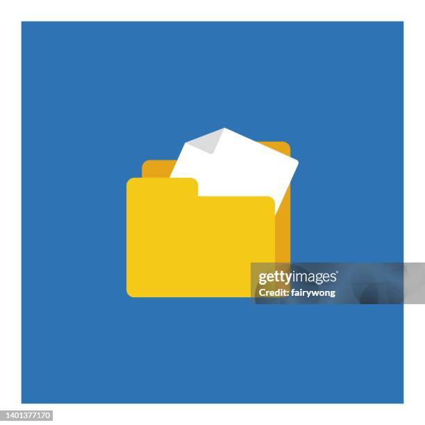 folder icon - security settings stock illustrations
