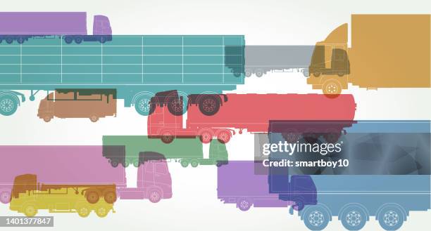 lastkraftwagen oder lkws - lkw reifen stock-grafiken, -clipart, -cartoons und -symbole