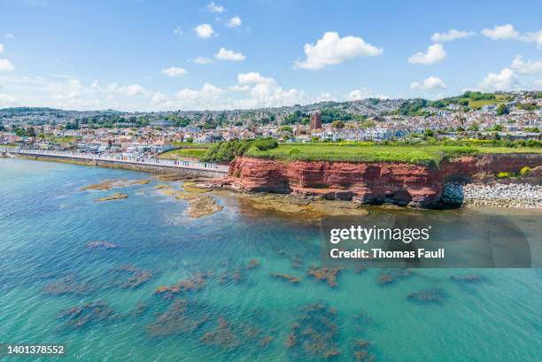 headland at preston sands, paignton - paignton imagens e fotografias de stock