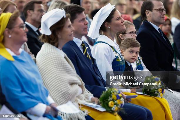 Queen Silvia of Sweden, Speaker of the Riksdag Andreas Norlén, Crown Princess Victoria of Sweden, Prince Oscar of Sweden, Princess Estelle of Sweden...