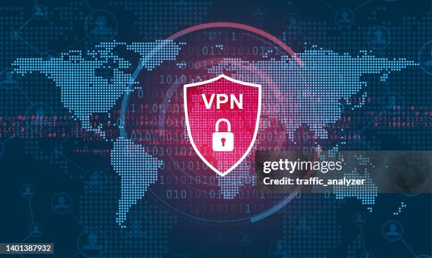 vpn - world map - vpn stock illustrations