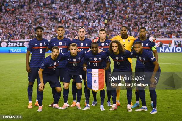 Players of France line up for a team photograph prior to the UEFA Nations League League A Group 1 match between Croatia and France at Stadion Poljud...