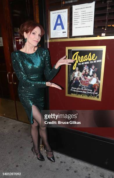 Marilu Henner poses at the "Grease" 50th Broadway Anniversary, Reunion and book launch for "Grease:Tell Me More, Tell Me More" at Sardis on June 5,...