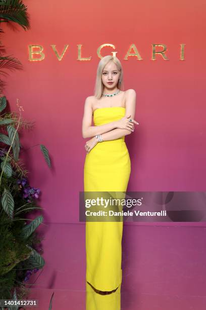 Lisa aka Lalisa Manoban attends the BVLGARI EDEN THE GARDEN OF WONDERS on June 06, 2022 in Paris, France.