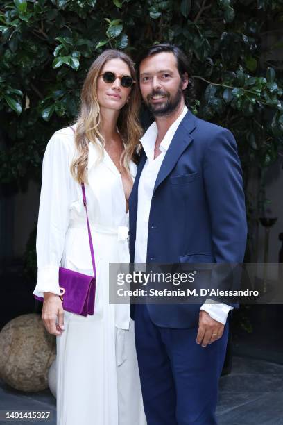 Nicole Moellhausen and Giovanni Tronchetti-Provera attend David Lauren opens Ralph's Milan, a Celebration of American Lifestyle and Timeless Design,...