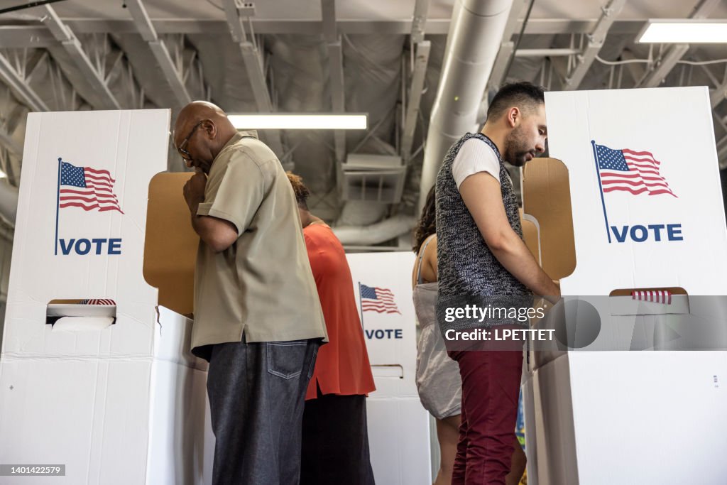 Personen die Abstimmung