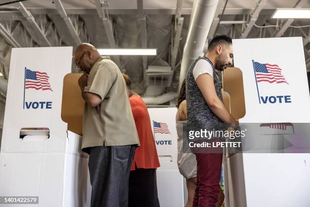 people voting - voting booth bildbanksfoton och bilder