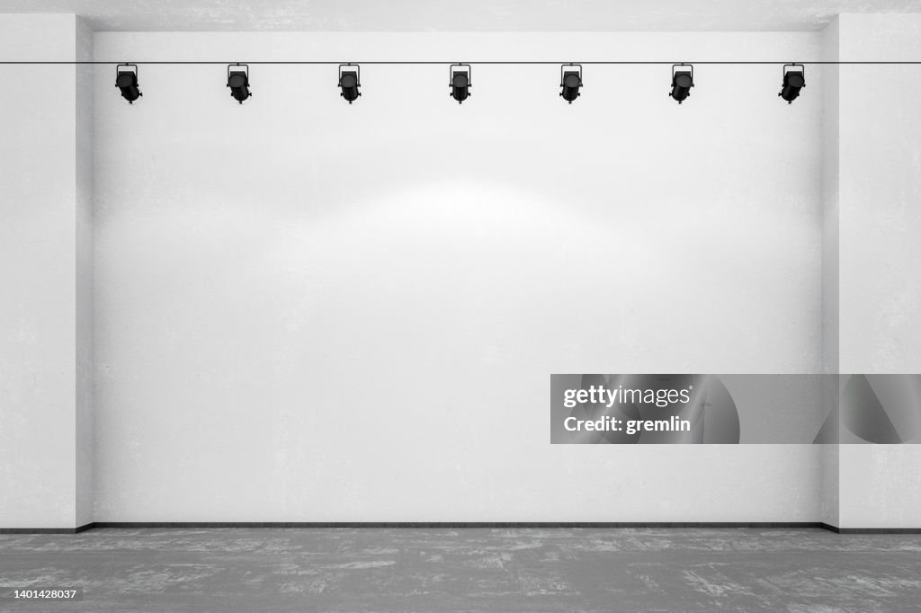 Empty art gallery wall