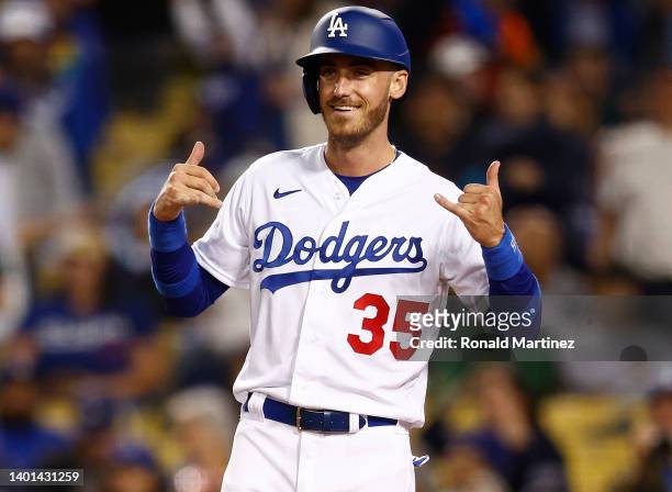 Cody Bellinger of the Los Angeles Dodgers in the fourth inning at Dodger Stadium on June 03, 2022 in Los Angeles, California.