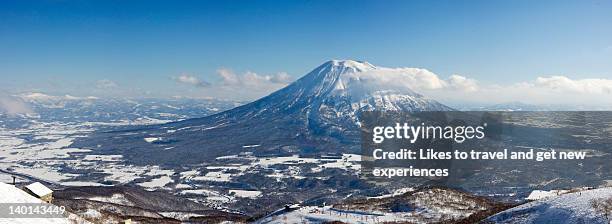 mount yotei - mount yotei stock pictures, royalty-free photos & images