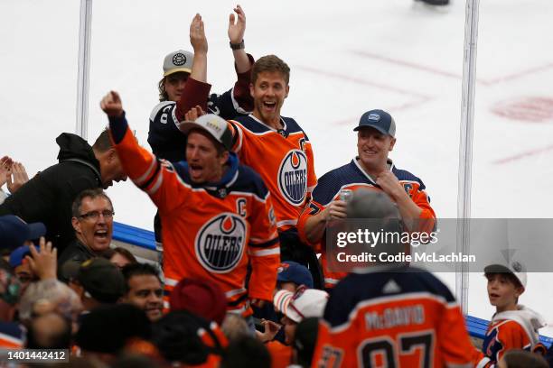 Edmonton Oilers fans react in the stands during the first period in Game Four of the Western Conference Final of the 2022 Stanley Cup Playoffs...