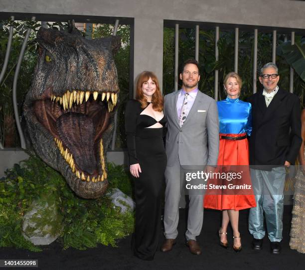 Bryce Dallas Howard , Chris Pratt, Laura Dern, and Jeff Goldblum arrives at the Los Angeles Premiere Of Universal Pictures "Jurassic World Dominion"...