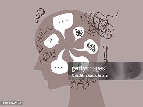 Overthinking Pic Anxiety And Stress Caused By Thinking Too Much Overthinking Concept ...