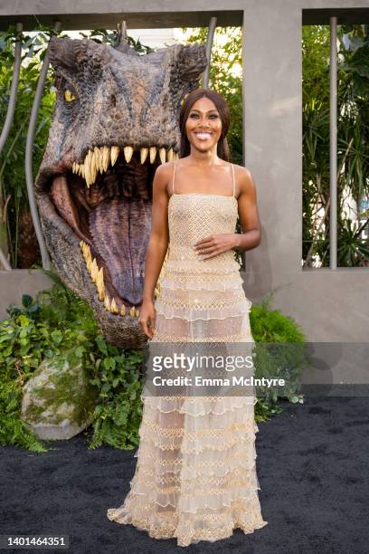 DeWanda Wise arrives at the Los Angeles premiere of Universal Pictures' 'Jurassic World Dominion' on June 06, 2022 in Los Angeles, California.