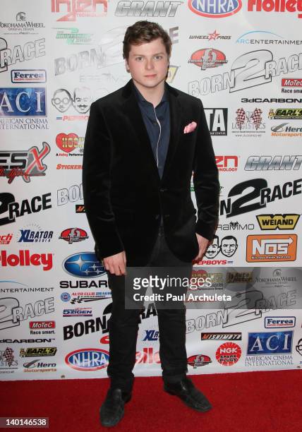 Actor Spencer Breslin attends the "Born 2 Race" Los Angeles premiere at Grauman's Chinese Theatre on February 28, 2012 in Hollywood, California.