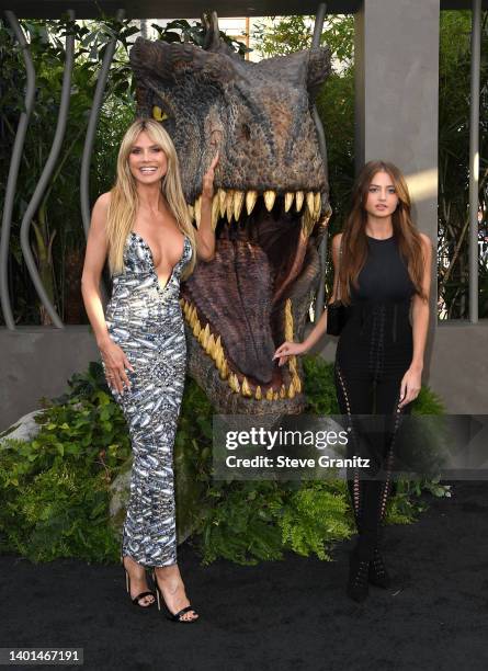 Heidi Klum, Leni Olumi Klum arrives at the Los Angeles Premiere Of Universal Pictures "Jurassic World Dominion" on June 06, 2022 in Hollywood,...