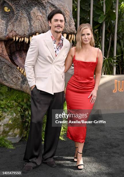 Tom Sandoval and Ariana Madix attend the Los Angeles Premiere of Universal Pictures "Jurassic World Dominion" on June 06, 2022 in Hollywood,...
