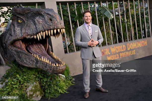 Chris Pratt attends the Los Angeles Premiere of Universal Pictures "Jurassic World Dominion" on June 06, 2022 in Hollywood, California.